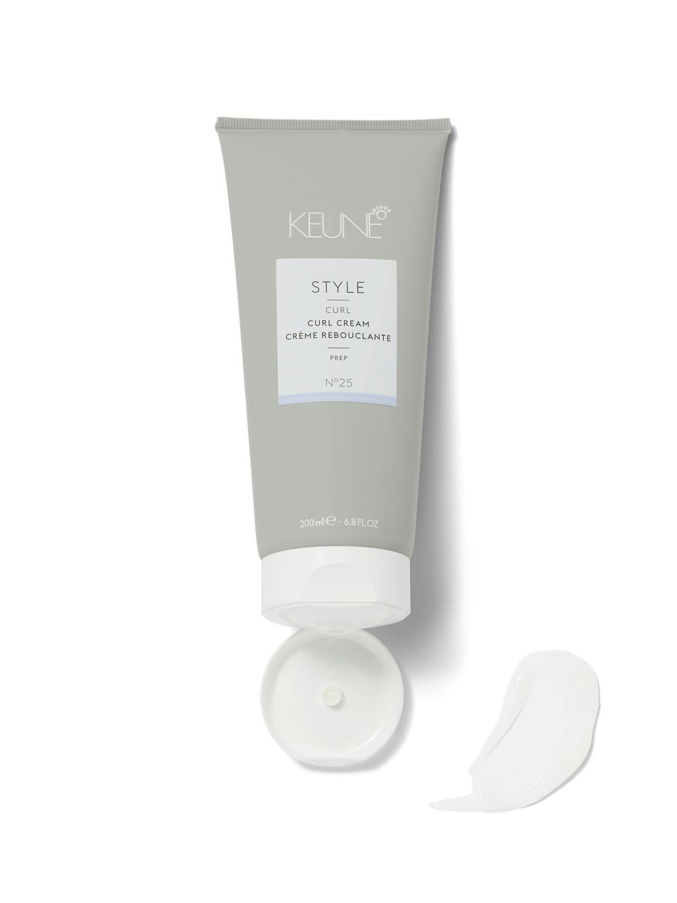 Image of tube and texture Keune Style Curl Cream
